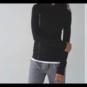 Lululemon black asymmetrical jacket